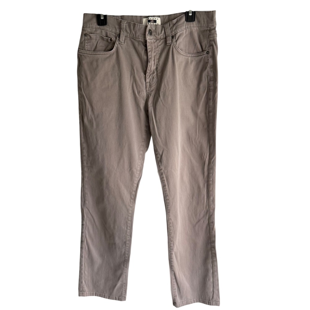 JOSEPH ABBOUD Slim Fit Khaki Cotton Blend Mens Chinos, 33x30